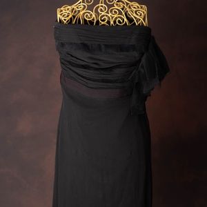 Strapless Black Cocktail Dress